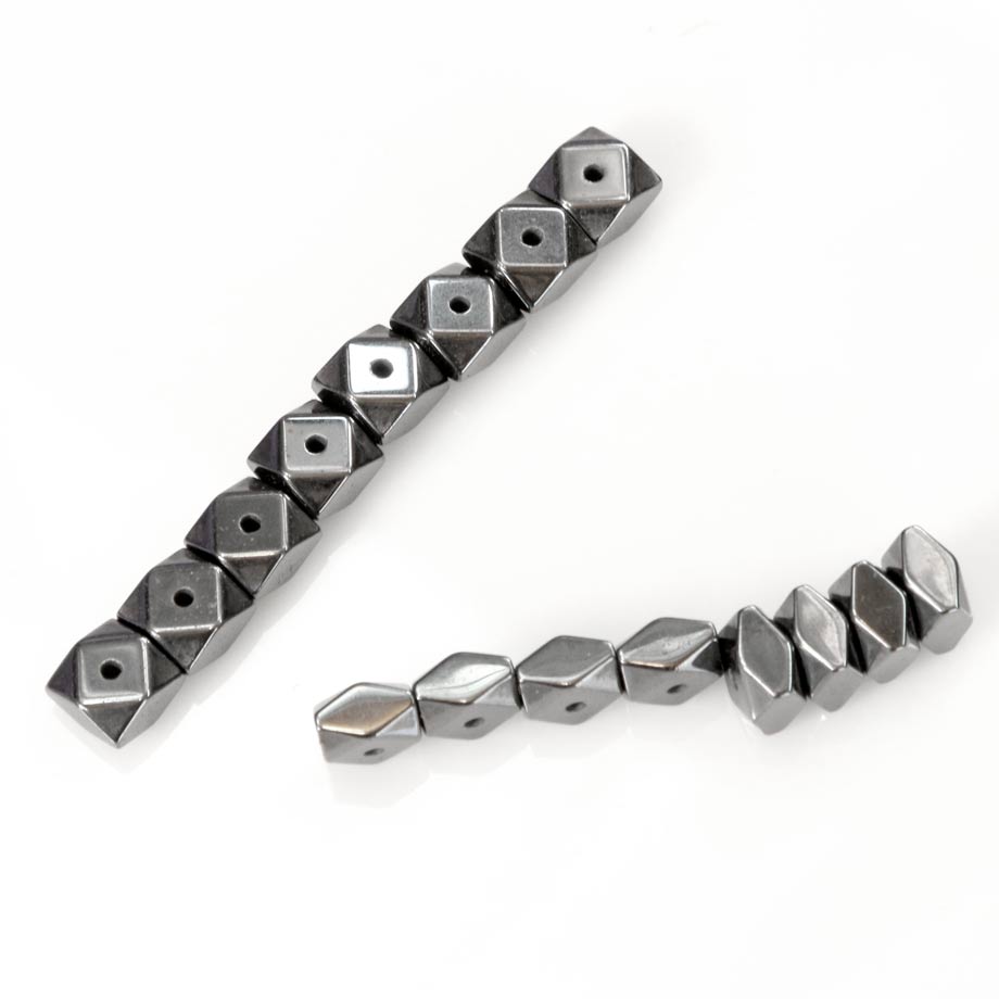 Silver Hematite Magnetic Twist Beads, 8mm by Bead Landing™