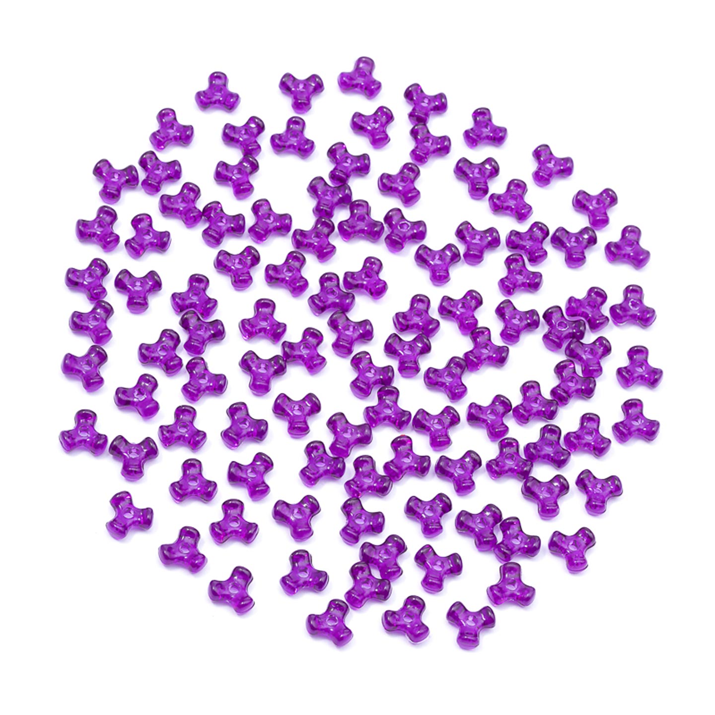 Propeller Beads - Plastic Tri Beads