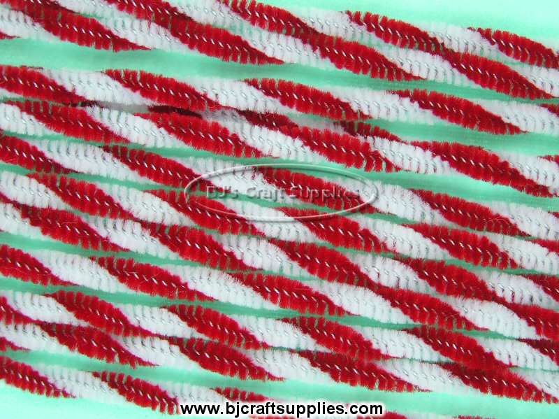 Striped Pipe Cleaners - Striped Chenille Stems