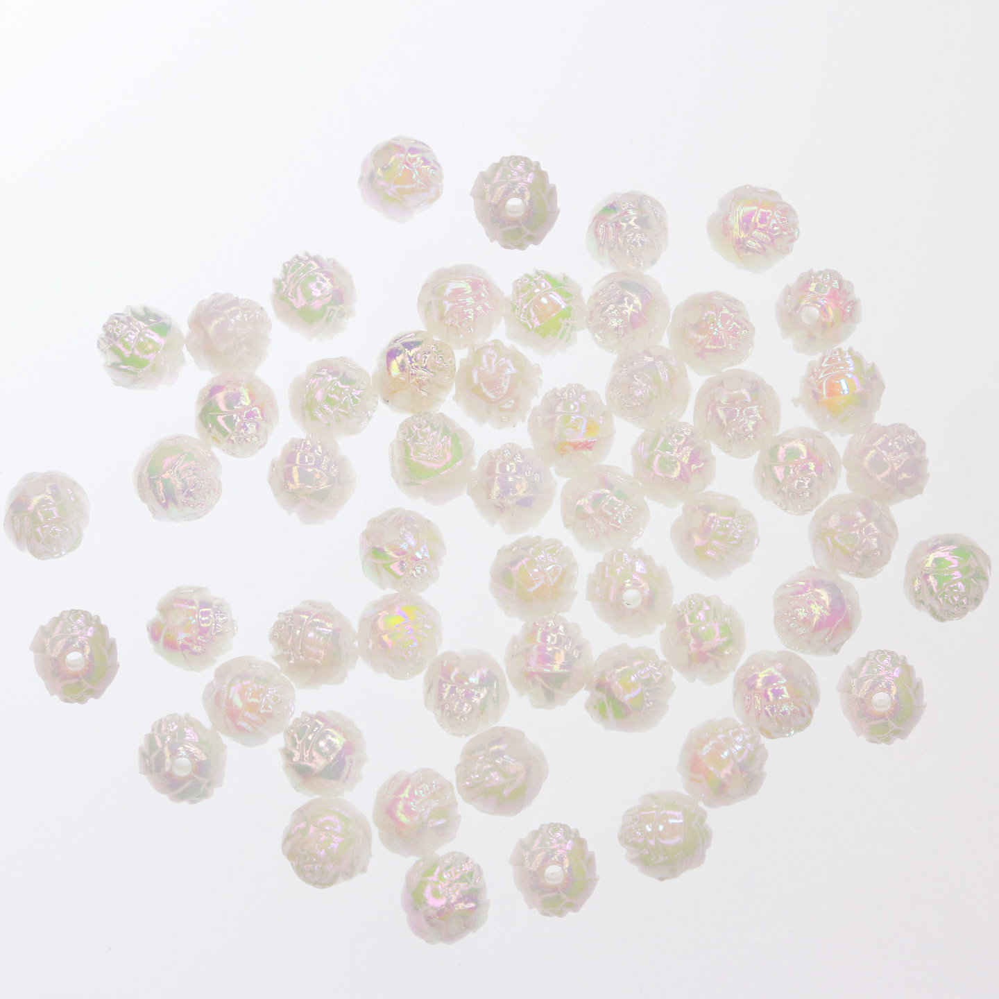 AB Beads - Rosebud Flower Beads - Rose Beads