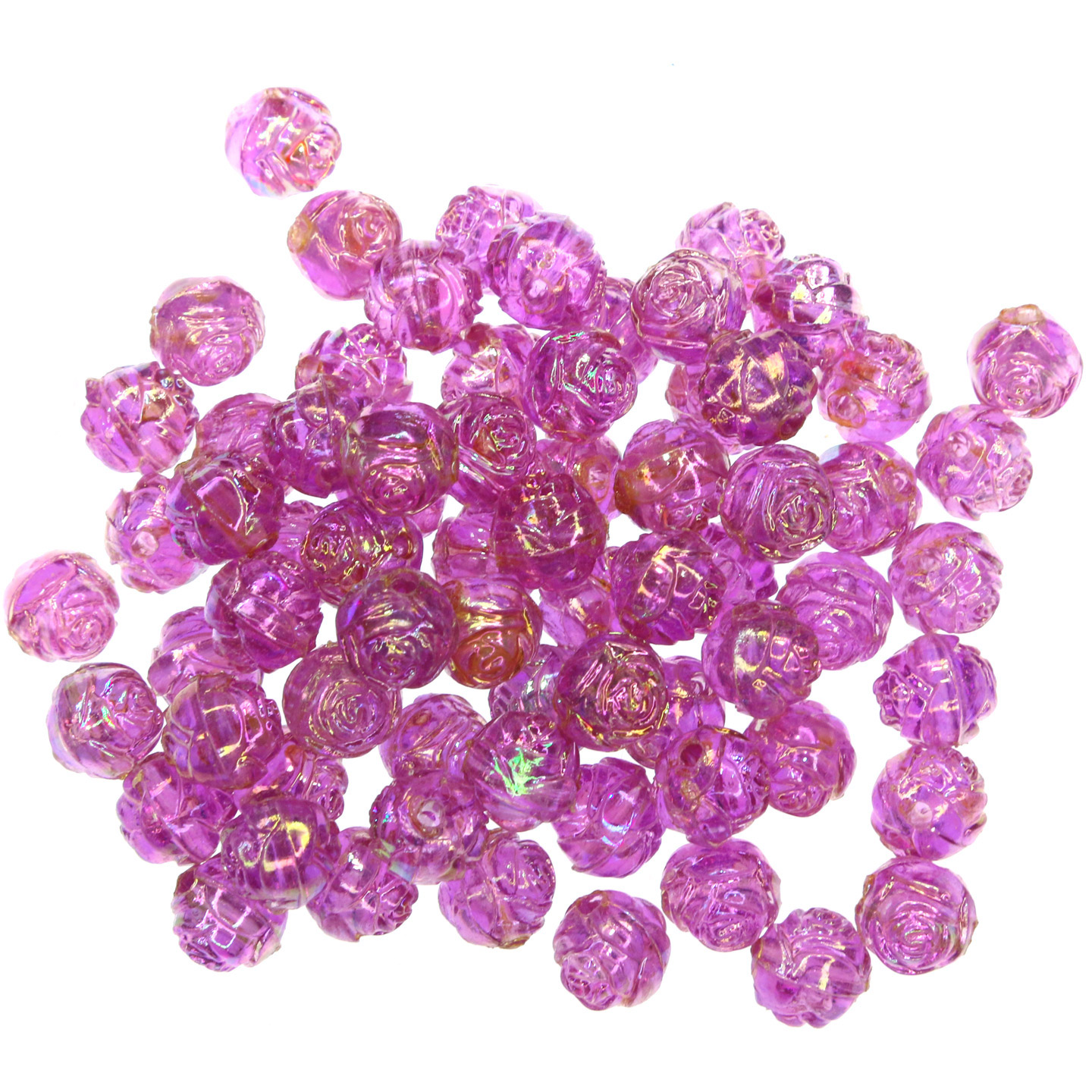 AB Beads - Rosebud Flower Beads - Rose Beads