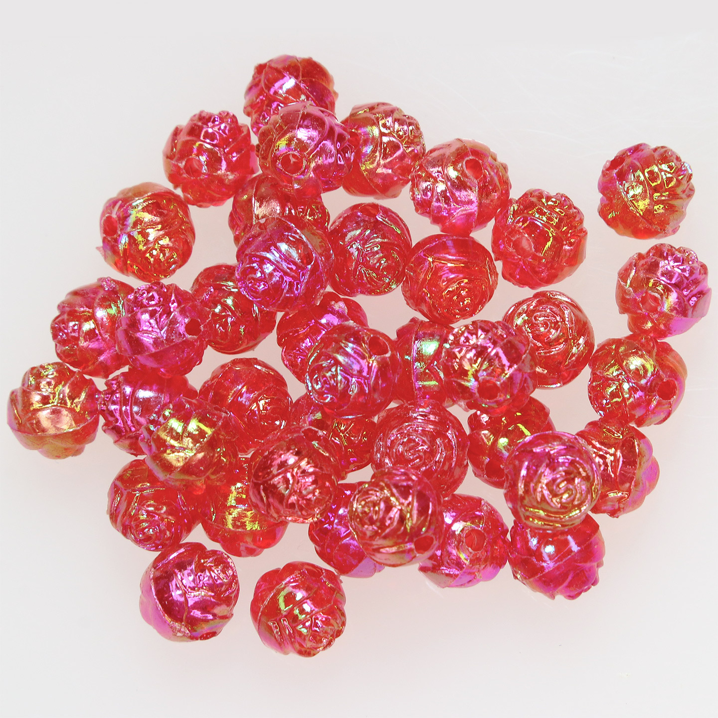 AB Beads - Rosebud Flower Beads - Rose Beads