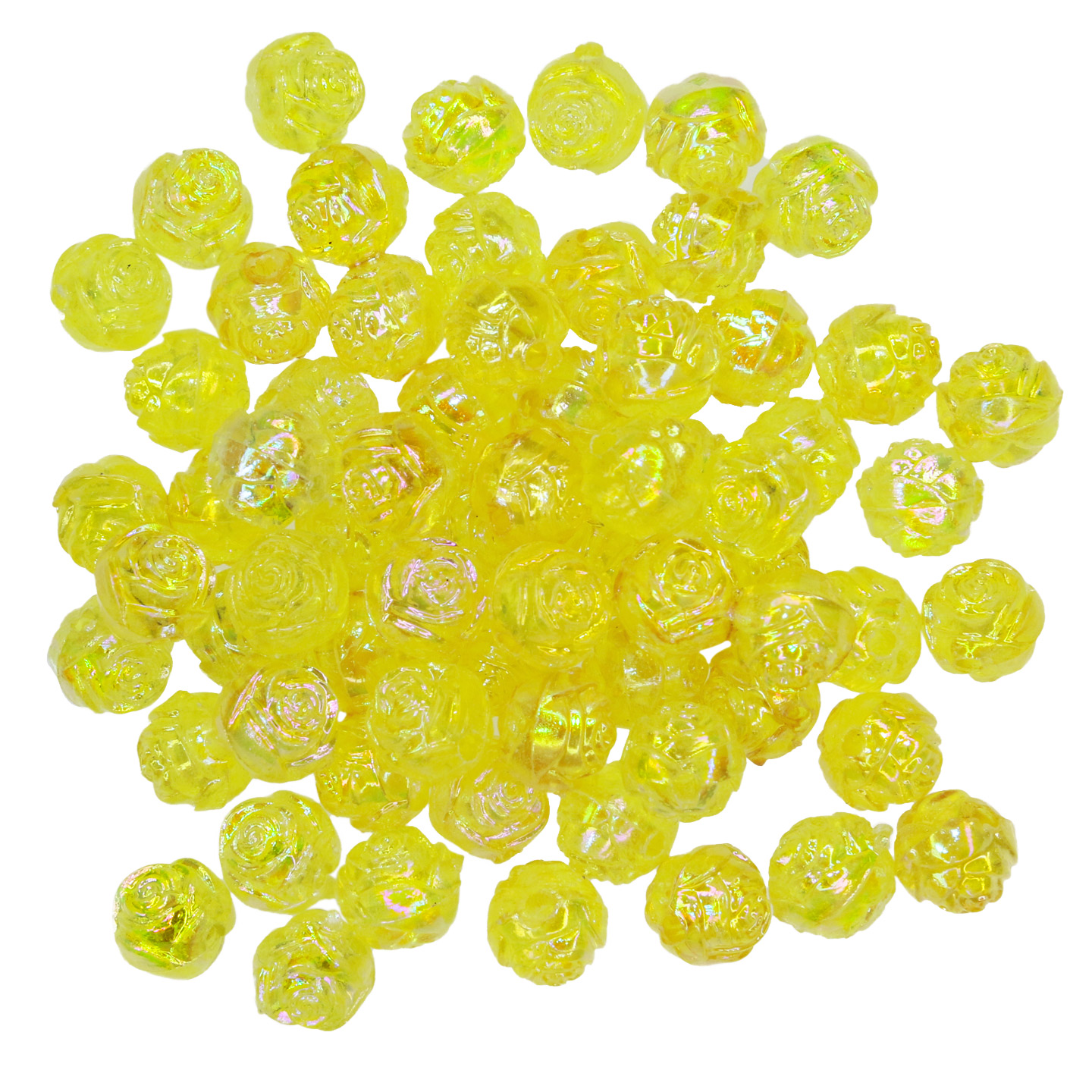 AB Beads - Rosebud Flower Beads