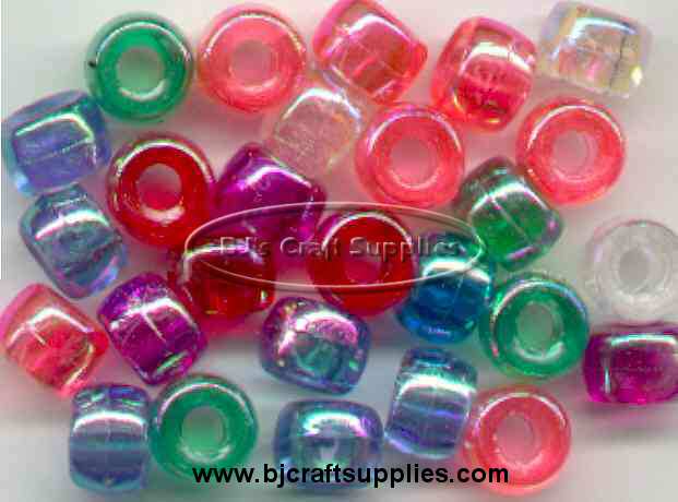 AB Pony Beads - Iridescent Pony Beads