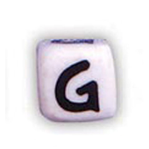Ceramic Alpha Beads - G - Ceramic Alpabet Beads - Ceramic Letter Beads - Ceramic Alphabet Letter Beads