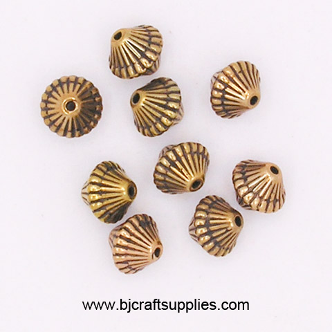 Bicone Antique Gold Beads