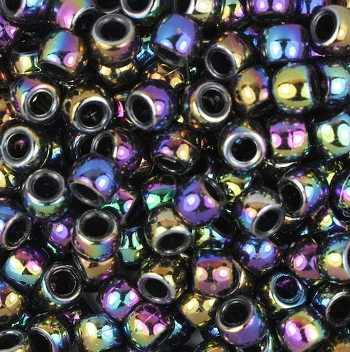 AB Pony Beads - Iridescent Pony Beads