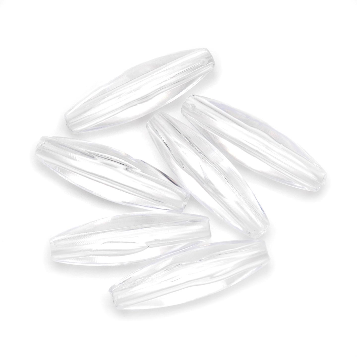 Rice Beads - Oval Beads - Plastic Spaghetti Beads