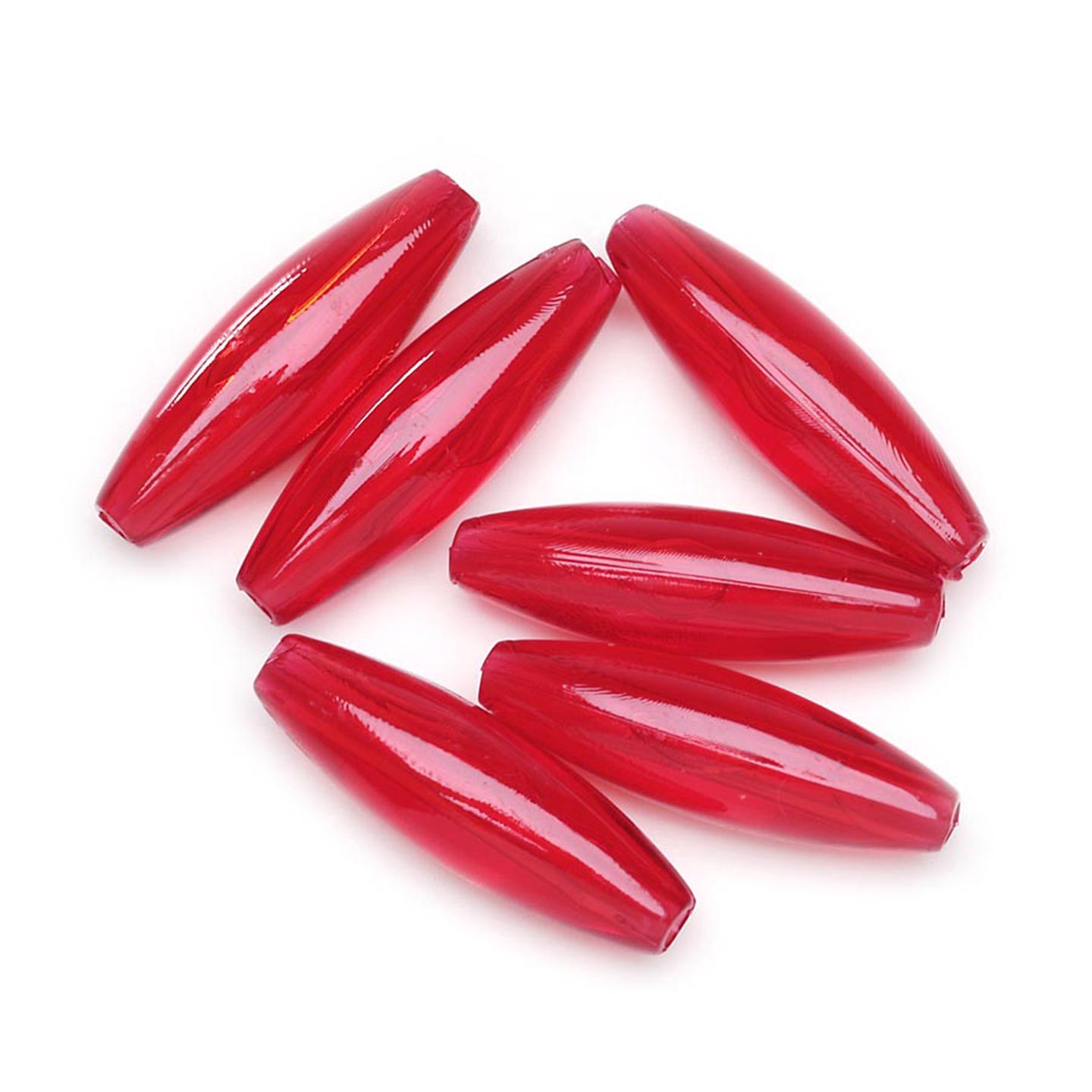 Rice Beads - Oval Beads - Plastic Spaghetti Beads