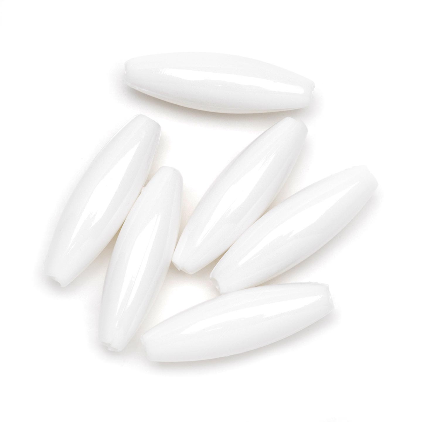 Rice Beads - Oval Beads - Plastic Spaghetti Beads