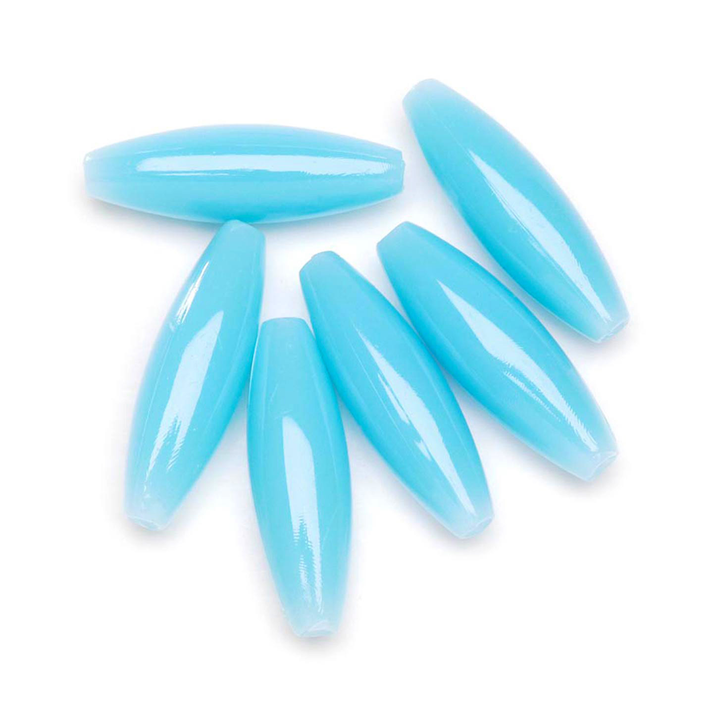 Rice Beads - Oval Beads - Plastic Spaghetti Beads