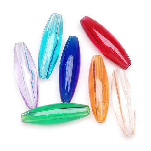 Rice Beads - Oval Beads - Plastic Spaghetti Beads