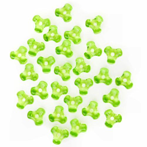 Green Tri Beads - Plastic Tri Beads - Propeller Beads