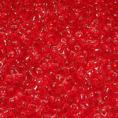 Red Tri Beads - Propeller Beads - Plastic Tri Beads