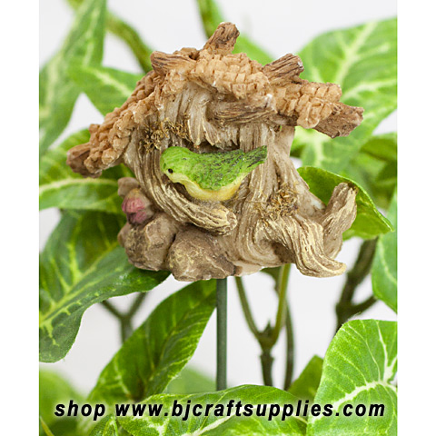 Mini Birdhouse Stakes - Floral Decorations - Wreath Decorations