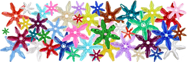 12mm Sunburst Beads - 12mm Starburst Beads12mm Starflake Beads - 12mm Sunburst Beads