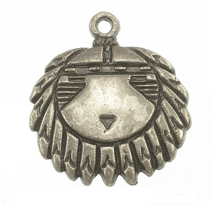 Pewter Colored Jewelry Charm - Shield