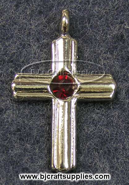 Birthstone Cross Charms