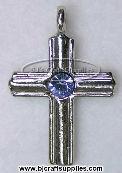 Birthstone Cross Charms