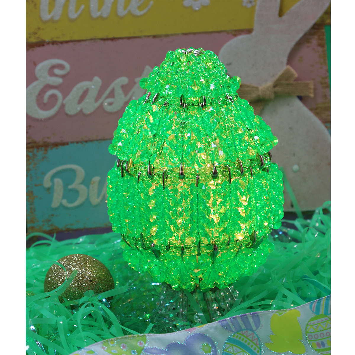 Beading Kit - Craft Kit - Beaded Egg - Easter Egg Decorations