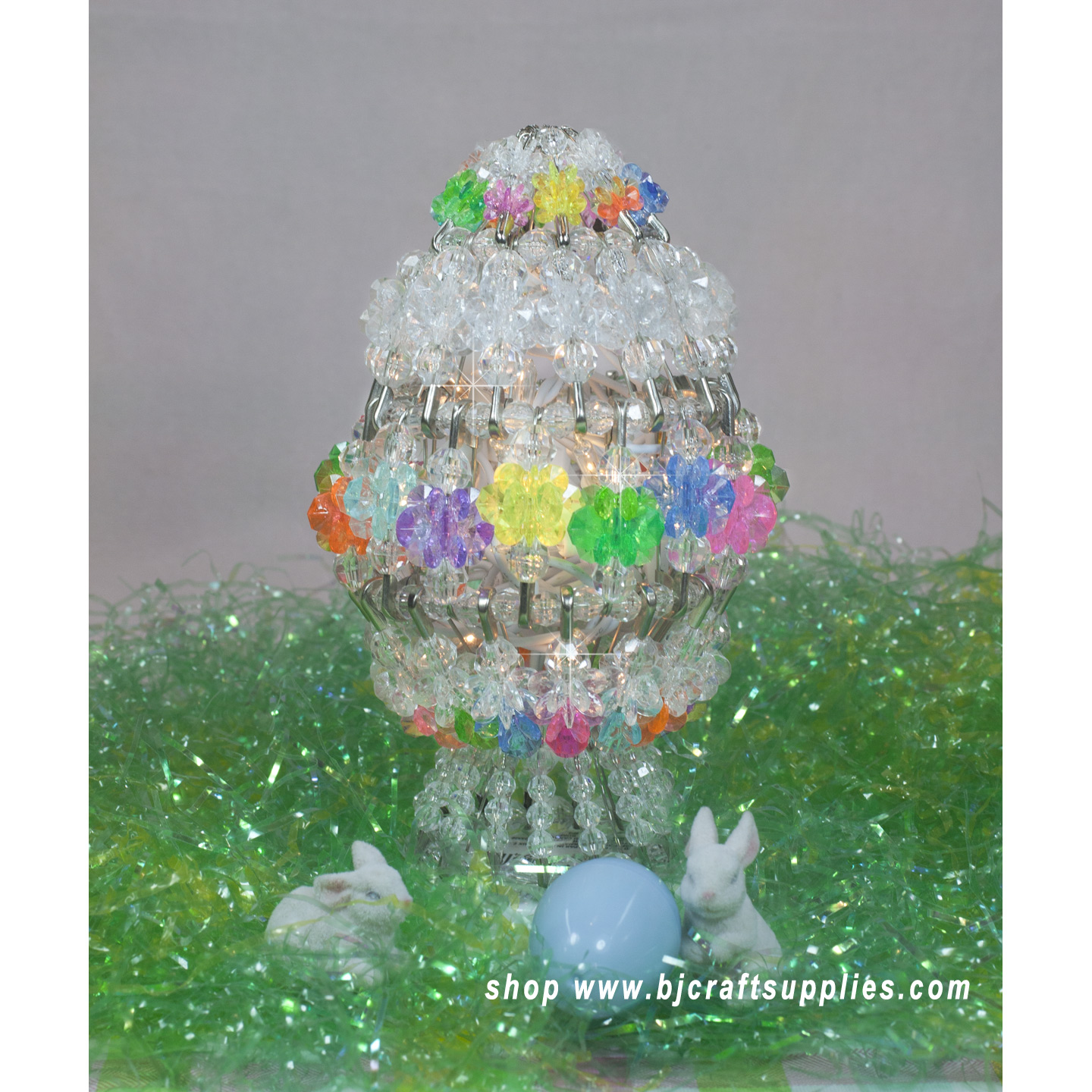 Beading Kit - Craft Kit - Beaded Egg - Easter Egg Decorations