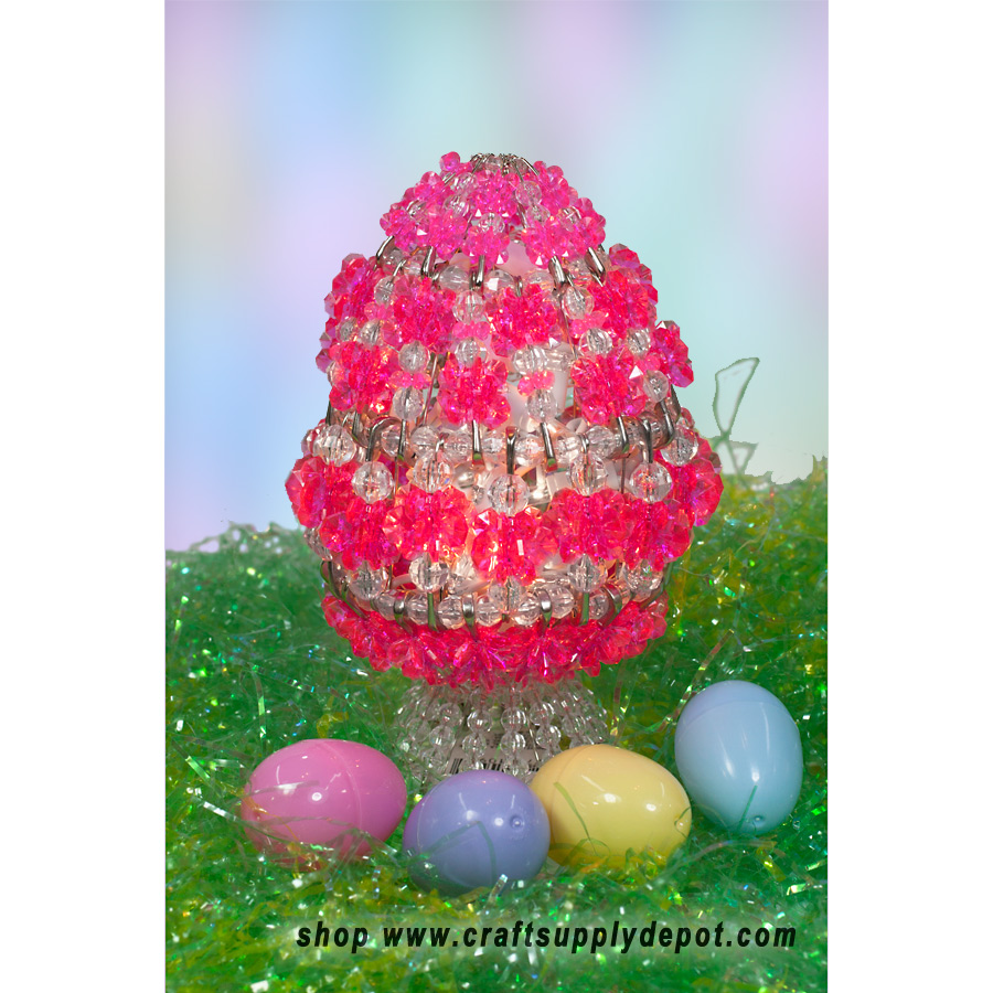 Beading Kit - Craft Kit - Beaded Egg - Easter Egg Decorations