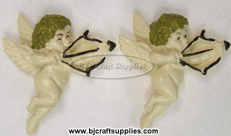 Flatback Angel - Small Cupids for Decorating - Valentines Decorations - Mini Cupids with Bow and Arrow
