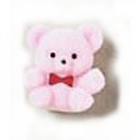 Mini Flocked Teddy Bears with Bow Tie - Miniature 1-inch Teddy Bears for Decorations and Crafts