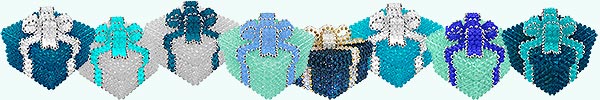 Green Beaded Boxes in Assorted Shades of Green