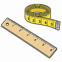 Ruler for measuring craft cord