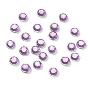 Smooth Top Faceted Rhinestones - Round Acrylic Rhinestones - Smooth Top Faceted Flat Back Rhinestones