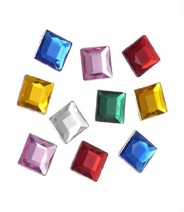 Square Rhinestones - 12mm Rhinestones - Faceted Rhinestones