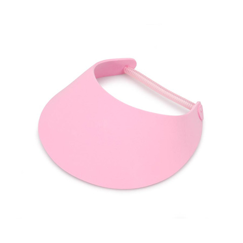 visor with coiled elastic band