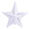 White Iridescent Glittered Star Ornaments - Christmas Star Ornaments - Tree Ornaments